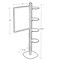 Azar Displays Sky Tower Display w/ 22"W x 28"H Slide-in Frame & 4 Round Shelves 300296-SLV - alternate 2